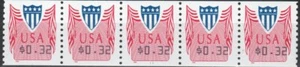 US Scott #CV33, Plate strip of 5, #11, MNH - Picture 1 of 1