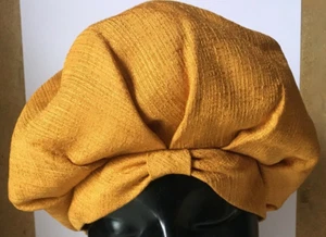 True Vintage 1960's Deep Yellow Gold Ladies Hat Lined 21" Circumfrence - Picture 1 of 10
