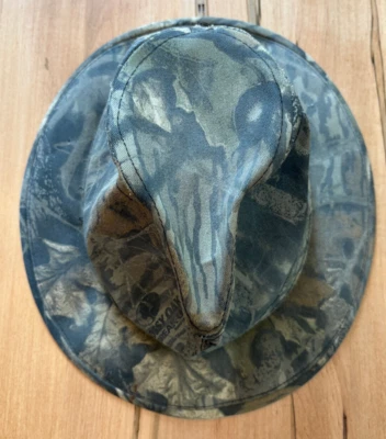 Mossy Oak Break Up Camo Camouflage Fedora Hat  Made In USA Hunting - Sz M - Image 1 of 4