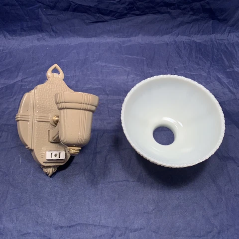 Antique Single Art Deco Wall Sconce Fixture Markel Rewired 94F Cover