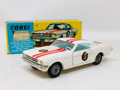 CORGI TOYS 325 - FORD MUSTANG Fastback 2+2 - Scala 1/43 - Original Box (1965) - Immagine 1 di 4