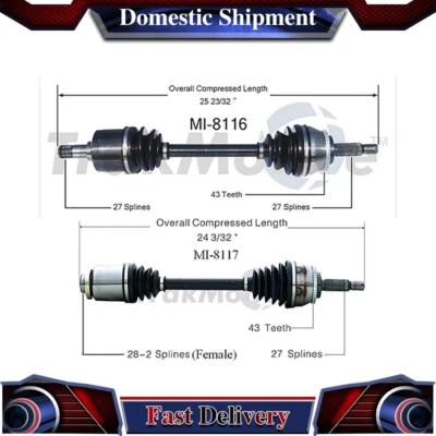 Front CV Axle Drive Shaft Joint For Mitsubishi Diamante 2001 2002 2003 2004 - Image 1 of 3