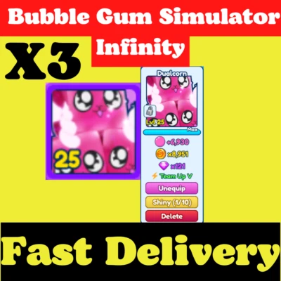 Roblox Bubble Gum Simulator Infinity | BGSI | X3 Mythic Dualcorn | FAST DELIVERY