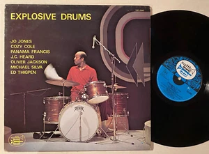 JO JONES Explosive Drums Cozy Cole Panama Francis J.C. Heard Ed Thigpen LP - Picture 1 of 2