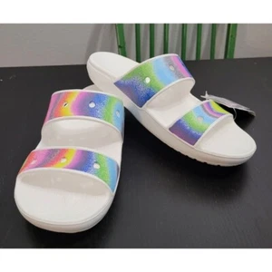 Sandalias Crocs Clásicas Tinte Dos Correas Sandalia Impermeable Talla 11 W 9 M - Imagen 1 de 5