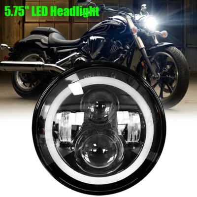 5.75" LED Headlight For Honda Shadow ACE Sabre Spirit VLX 600 750 1100 GL 1800 — 第 1/4 张图片