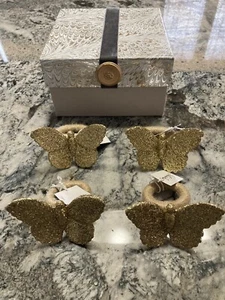 Juliska Sparkle Butterfly Napkin Rings (Set of 4) - Picture 1 of 9