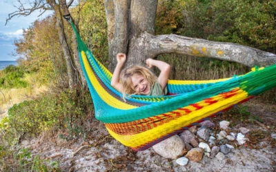 Hängematte Mikko bunt, robuste Handarbeit Mexiko, fair trade, extra stabil - Bild 1 von 4