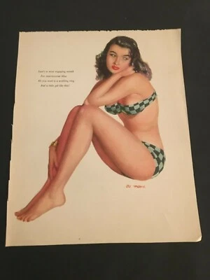 1940'S VINTAGE AL MOORE, GIL ELVGREN, CONDE MORAN ETC 9 ESTAMPAS ARTÍSTICAS DIFERENTES - Imagem 1 de 4