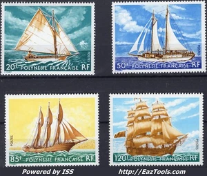 POLYNESIE FRANCAISE SERIE VOILIERS N° 115/118 NEUF ** SANS CHARNIERE - Picture 1 of 2