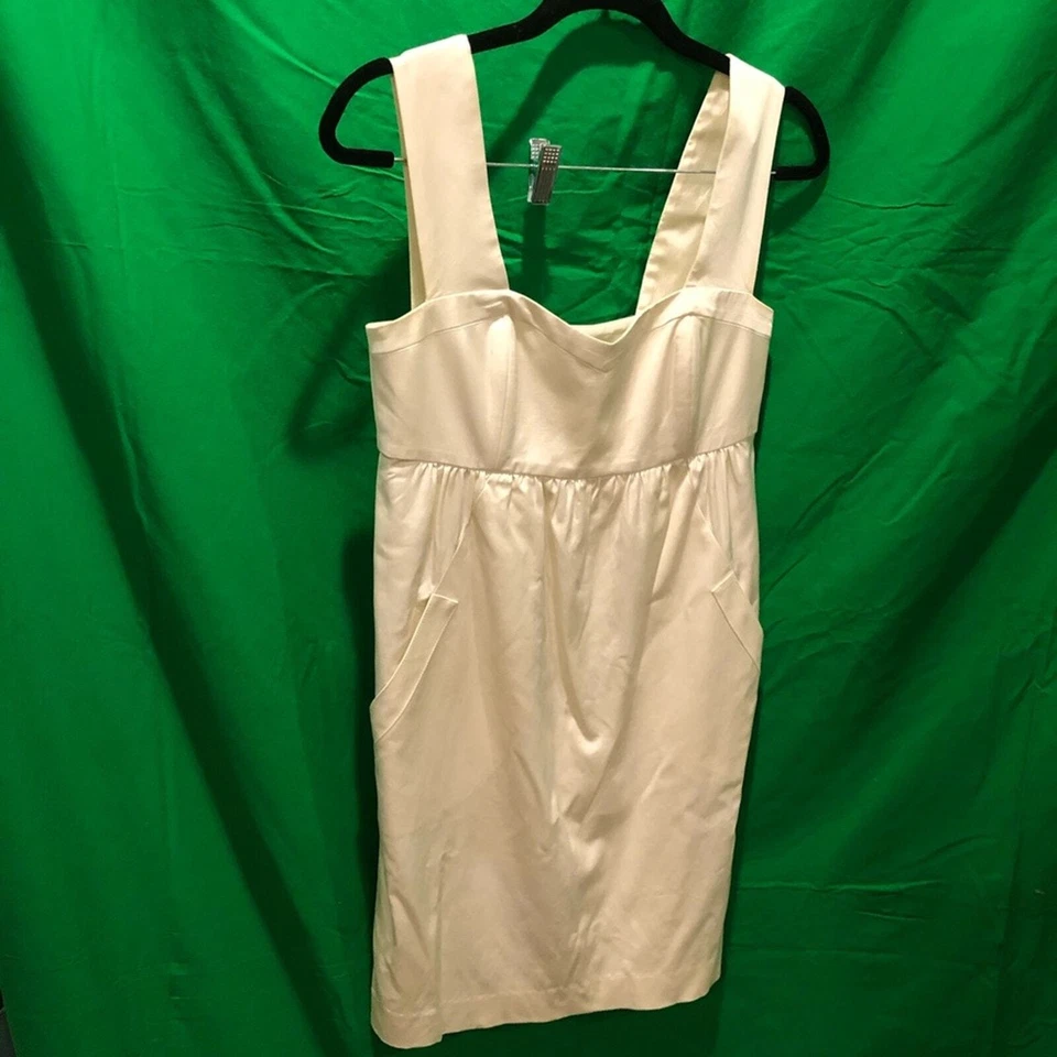 Laila Azhar cream cotton/silk size 6 summer dress - Image 1 of 4