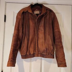 Adam Spencer brown genuine leather men's jacket