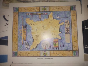 Vintage Christie Barnes Native American Print VISION QUEST 13x16" - Picture 1 of 2