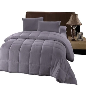 Royal Hotel Bedding Plush Down Alternative Comforter King - Gray Duvet Insert... - Picture 1 of 6