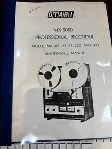 OTARI MX-5050 2S 4S 2SD 4SD MX5050 WARTUNG BESITZER SERVICE Handbuch ORIGINAL - Bild 1 von 4