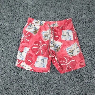 Pantalones Cortos de Natación Tommy Bahama Para Hombres Grandes Rosa Rojo Mezcla Floral 35x6* Foto 1 de 4