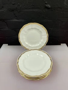 6 x Royal Crown Derby Carlton Gold A.1320 Salad Plates 8.5" Wide Set 2nd - Picture 1 of 6