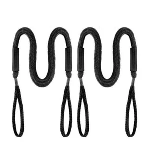 2x Marine Stretch Rope Mooring 4-5.5ft Boats Kayak Tugging Bungee Dock Line Ties - Picture 1 of 6