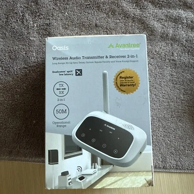 New Aventree Oasis Wireless Audio Transmitter & Receiver 2-in-1: Model BTTC-500 - Image 1 of 4