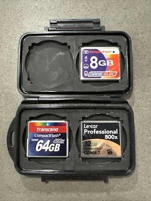 Transcend 64GB 400X + 32GB 800X Lexar Pro + 8GB + PELICAN CASE - Image 1 of 4