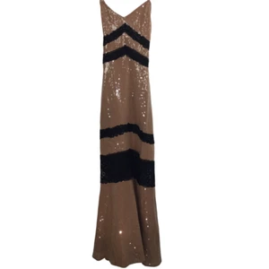 X by NBD Womens Miles Sleeveless Cross Back Gown Maxi Dress Nude Size 4 NWT - Picture 1 of 15