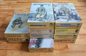 DRAGON 1/16 10-Warriors Lot: WWII German, Vietnam USN SEAL, Modern Delta Force - Picture 1 of 19