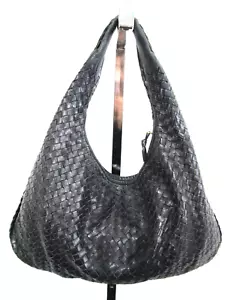 Borsa Bottega Veneta in nappa intrecciata nera taglia media - Foto 1 di 22