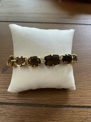 BRAZALETE PIEDRA CRISTAL Y TONO ORO CAROLEE $65 NUEVO SIN ETIQUETAS - LA22 Foto 1 de 4