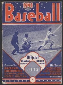 Resumen oficial de reglas y registros de béisbol 1943 - Imagen 1 de 1
