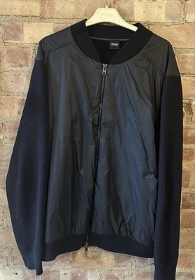 BOSS Upriam Knitwear Jacket Size 2XL 52” Puffer & Wool Blend Bomber Jacket Style - Image 1 of 4