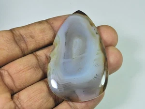 90Cts. Natural Botswana Agate Pear Cabochon Loose Gemstone 36X61X04MM L077 - Bild 1 von 9