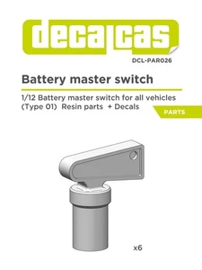 Decalcas Detail-Up Parts 1:12 Scale Battery Master Switch + Decals # DCL-PAR026 - Picture 1 of 5
