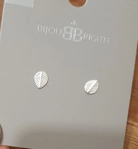 Ohrstecker kleines silbernes Blatt - Bild 1 von 3