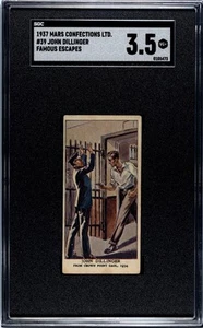 Mars Confections Ltd. 1937 Famous Escapes #39 John Dillinger US Gangster SGC 3.5 - Imagen 1 de 2