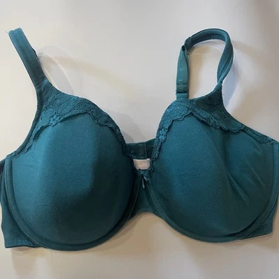 CACIQUE 42F Sujetador Verde Ligeramente Forrado Cobertura Completa Camiseta Con Aros Algodón Foto 1 de 4