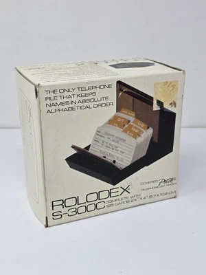 NEW Vintage Rolodex Petite Covered Card File S-300C Alphabet Tab Blank Cards USA - Image 1 of 4