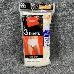 Hanes 2010 versiegelt 3er Pack 100% Baumwolle weiß Slips Herren M 34 36 Unterwäsche 2252P3 - Bild 1 von 9
