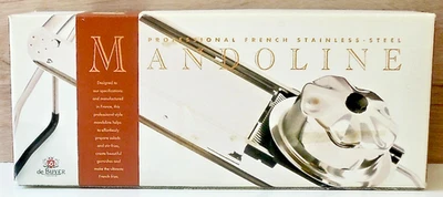 Mandolina profesional DE BUYER FRANCE ACERO INOXIDABLE NUEVA EN CAJA 2003 WILLIAMS-SONOMA Foto 1 de 4