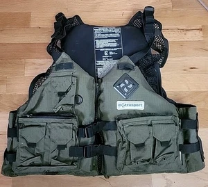 Chaleco Salvavidas Extrasport Adulto Mediano/Grande con Silbato Kayak Seguridad Color Oliva - Imagen 1 de 5