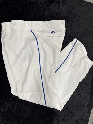 Pantalones de béisbol Royals Majestic calce relajado para hombre XL blancos reales 38x32 Foto 1 de 3