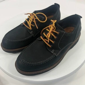 Ecco Hydromax Moc Toe Lace Up Mens Size 7/7.5 US Navy Blue EU 41 EUC - Picture 1 of 10