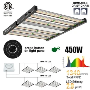 Phlizon FD4500 450W Plant LED Grow Light Bar Full Spectrum for Indoor Grow Tents - Bild 1 von 12