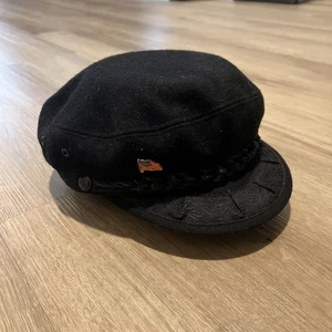 Vintage Wool Greek Fisherman’s Cap Made In Greece Size 60 - 7 1/8 Black - Picture 1 of 8