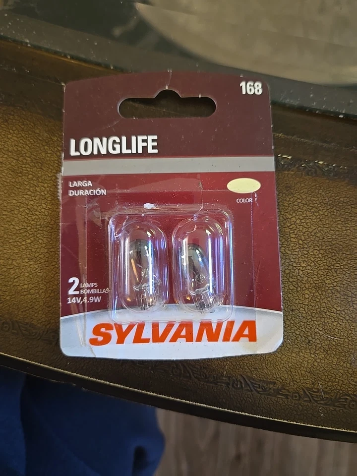 Mini bombilla Sylvania Longlife 168 para Acura Chrysler Kia 1968-2023 parte 168LL.BP2 Foto 1 de 1