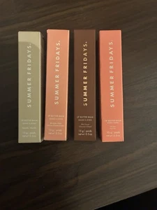 4 SUMMER FRIDAYS Lip Butter Balm -Vanilla , Hot cocoa Birthday Cake, Pink Sugar - Picture 1 of 2