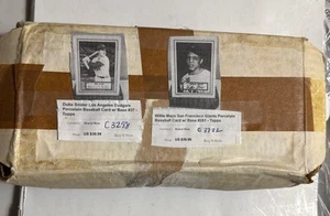 Tarjeta de béisbol de porcelana Willie Mays & Duke Snider edición limitada Topps certificado de autenticidad - Imagen 1 de 5