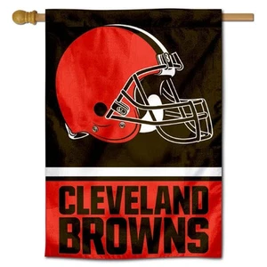 NFL Cleveland Browns House Flag and Banner - Picture 1 of 3