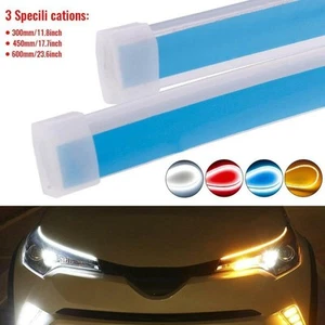 2 x 30/45/60cm Ultra Thin Car Soft Tube LED Strip Running Light Turn Signal Lamp - Picture 1 of 13