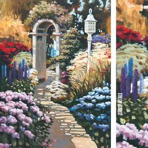 30W"x40H" SECRET GARDEN I by DATIAN HE -FLORAL PATHWAY FLOWERS CHOICES of CANVAS - Picture 1 of 9