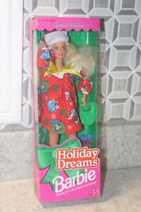 Bambola Barbie vintage 1994 Mattel Holiday Dreams pronta per la mattina di Natale
